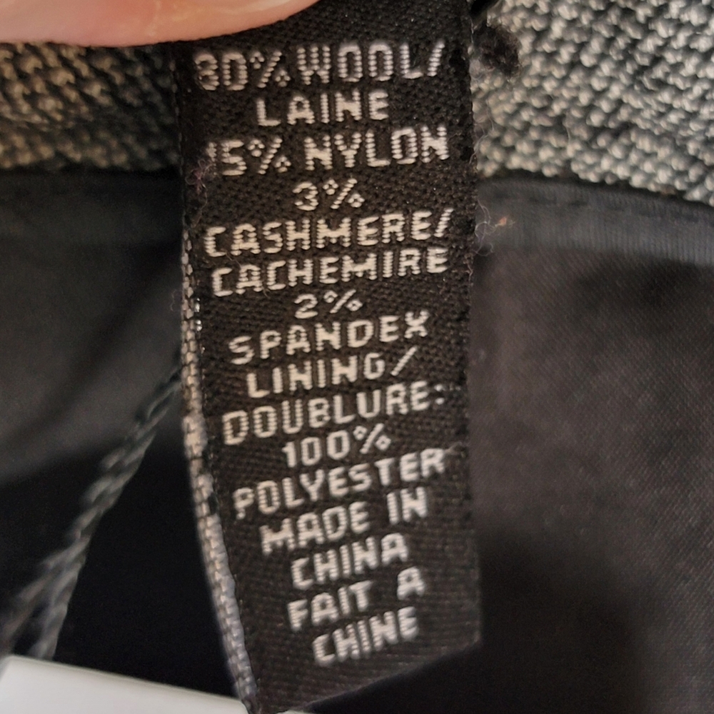 Women's Sz 2 Robert Rodriguez Gray/Black Tweed Cashmere Wool Blend Trousers NWT - Picture 9 of 15